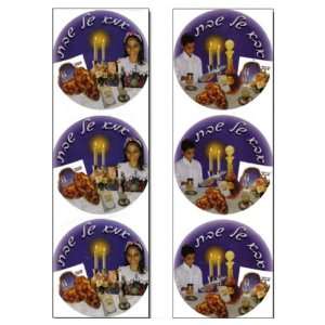  Sticker Set with Hebrew Text and Shabbat Objects 