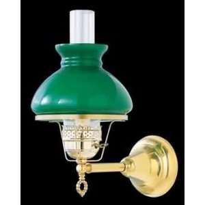 Wall Lamps Brass , Wall Light w/Green shade: Home 