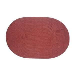  ITM SOBR 715 Solid Colored Barn Red Braided Rug Size: Oval 