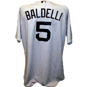  Rocco Baldelli #5 2009 Red Sox Game Used Gray Jersey (MLB 