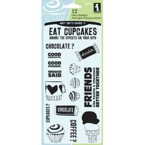  Inkadinkado Clear Stamps 4X8 Sheet Eat Cupcakes [Office 