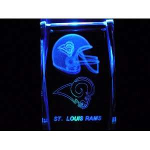  NFL St. Louis Rams 3D Laser Etched Crystal Everything 