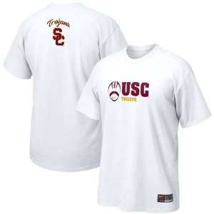  Nike USC Trojans White Practice T shirt