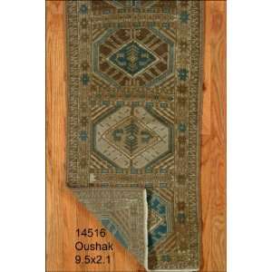  2x9 Hand Knotted Oushak Turkey Rug   21x95