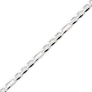  Sterling Silver 4.5mm Figaro Anchor Chain   24 Inch: West 