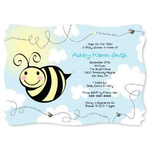   Personalized Baby Shower Invitations With Squiggle Shape: Toys & Games