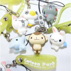  Cartoon Park Kitty Characters. 6 Designs. 1 Keychains 