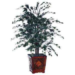  Bushes 48 Artificial Potted Natural Maple Tree in Green 
