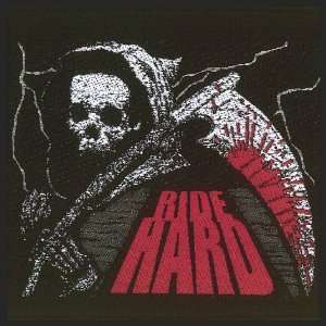 Ride Hard Grim Reaper Biker Woven Patch