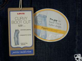 LEVIS JEANS 529 Curvy Boot Cut Denim Womens Pants New size 4 P  