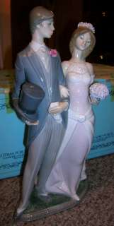 VINTAGE LLADRO WEDDING COUPLE BODA ARROGANTE #1404 WITH BOX  