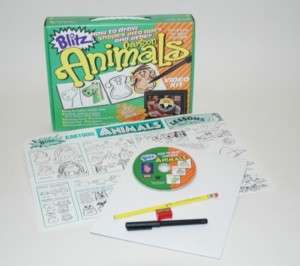 Bruce Blitz~How To Draw Cartoon Animals Travel Dvd Kit  