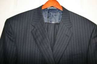   FREEMAN LORO PIANA Charcoal Chalk Pin Custom 2 Btn Suit 46 L NWT$1695
