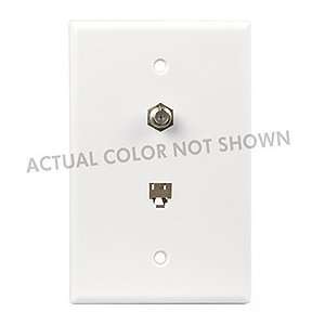 Cooper Wiring Devices 3536 4V Mid Size Flush Mount Wallplate with 