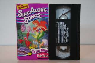 SING ALONG SONGS The Little Mermaid Under The Sea Kids VHS Video Ariel 