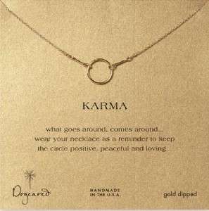 NWT Dogeared Karma Gold Dipped Necklace  
