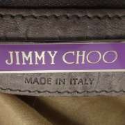 JIMMY CHOO Drummed Leather RANIA Hobo Shoulder Bag Mink  