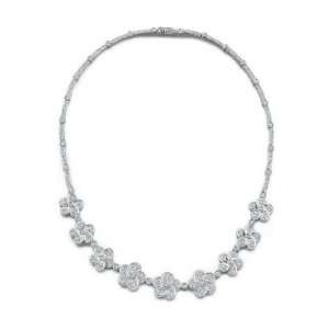    18k WHITE GOLD WOMENS NECKLACE LN 3966 DIAMOND 3.9CT TW: Jewelry