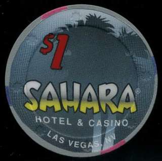 Casino Chip $1 SAHARA Las Vegas Poker Chip Closed  