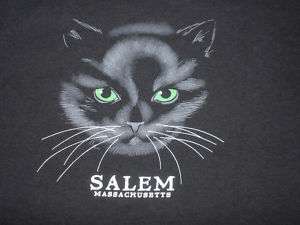 Anvil Cotton Black Salem Massachusetts Cat T Shirt Sz S 716453480534 