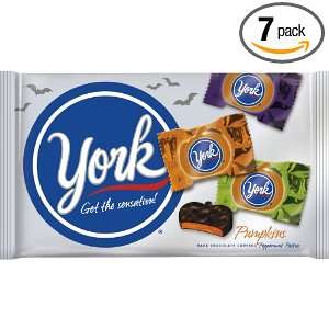 York Halloween Peppermint Pattie Pumpkins, 11 Ounce Bags (Pack of 7 