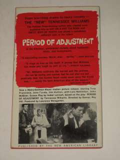 Tennessee Williams PERIOD OF ADJUSTMENT   1962 PB 1stEd  