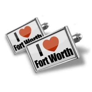 Cufflinks I Love Fort Worth region: Texas, United States   Hand Made 