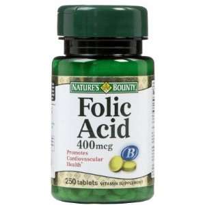   Bounty  Folic Acid, 400 mcg, 250 tablets