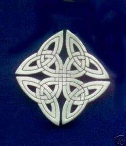 Celtic Jewlery Square Celtic Knot Brooch SCA LARP 0656  