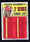 bob gibson 2nd series check list cardinals 1969 topps buy it now $ 1 