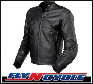 New Scorpion Assailant XL Black Leather Motorcycle Riding Race Jacket 