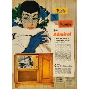   Ad Admiral Television Radio Phonograph TV Cabinet   Original Print Ad
