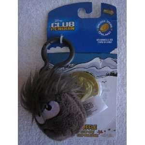  Disney Club Penguin 2 Plush Puffle Clip On   Brown 