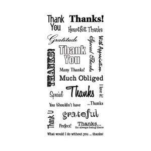   Stamps 4X8 Sheet   Thank You Words Thank You Words