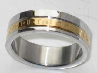 PERFECT WEEDING RING MANS OR WOMENS GOLD GP STEEL wedding BAND RING 