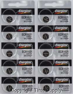 10 pcs 1025 Energizer Watch Batteries CR1025 CR 1025  