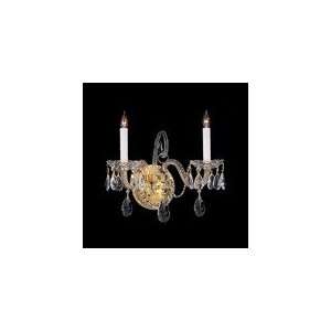  Crystorama 5042 PB CL S Wall Sconce in Polished Brass 