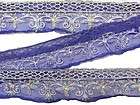 VINTAGE SCRAP BORDER 1 YD LACE BULLION ZARI WORK LACE RIBBON 2.5