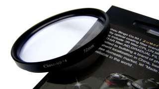 NEW 72mm Camera Lens Close Up +4 Macro CloseUp 4Filter  