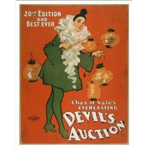 Historic Theater Poster (M), Chas H Yales everlasting Devils auction 