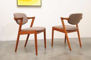 Danish Modern KAI KRISTIANSEN Teak Dining Z Chairs Mid Century Eames 