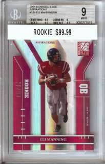 ELI MANNING 2004 ELITE ASPIRATIONS RC 28/90 BGS MINT 9  