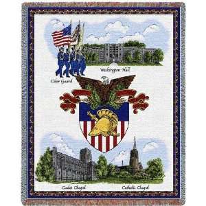  West Point Collage Jacquard Woven Throw   70 x 54 Home 