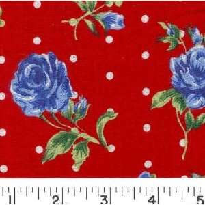  5758 Wide ROSES ARE BLUE Fabric By The Yard: Arts 