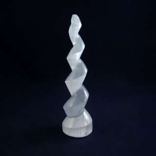 151mm White Selenite Spiral Point Satin Spar Cleansing Healing 