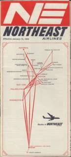 Northeast Airlines system timetable 1/15/65 [112 1]  