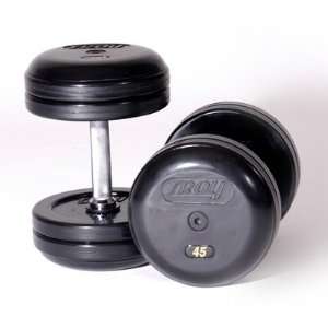  42.5 lbs Pro Style Rubber Dumbbells: Sports & Outdoors