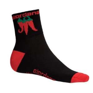  Giordana Chili Pepper Cycling Socks   Black/Red   (GI SOCK 