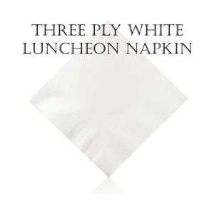  6.5x6.5 3 Ply White Luncheon Napkin   Custom Designed 