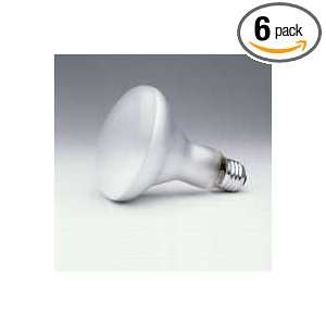   14888 120 Watt 130 Volt BR40 Large Indoor Reflector Flood Bulb, 6 Pack